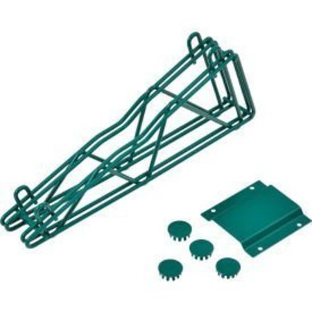 GLOBAL EQUIPMENT Nexel® Poly-Green® Double Arm Fixed Wall Bracket, 14" DAB14G